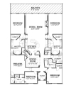 E West floor plan, Gross Square Feet: 4003 Balcony: 453
