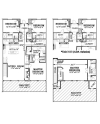 F-L floor plan, (Unit First Floor) Gross Square Feet: 2244 Balcony: 394  (Unit Second Floor) Gross Square Feet: 910 Balcony: 654